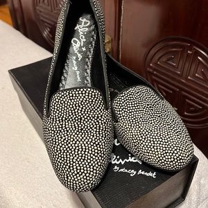 Alice and Olivia Dotted Leather Flat